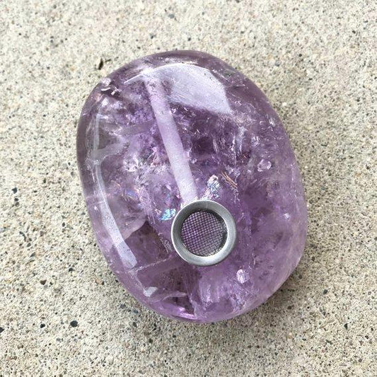 Amethyst Oval Pipe - Ethereal Haze