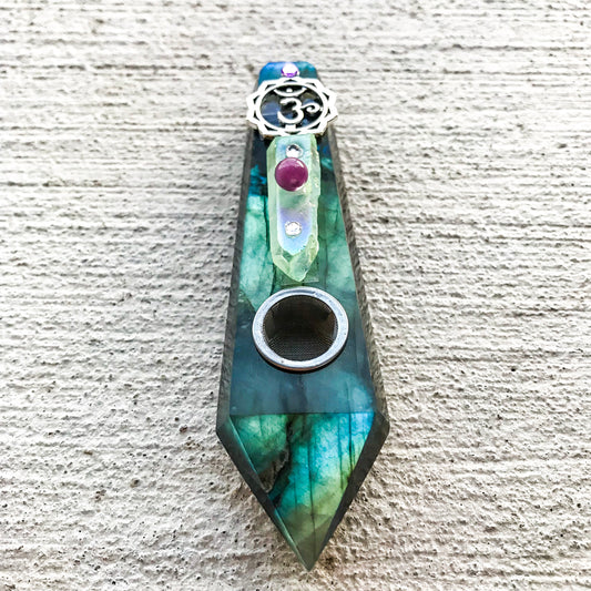 "Labradorite Galaxies" Pipe | **LIMITED EDITION** - Ethereal Haze
