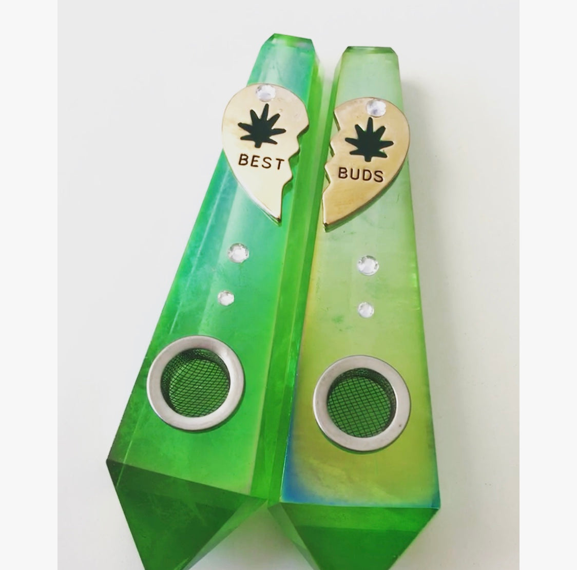 GREEN "BEST BUDS" Pipe | *LIMITED EDITION* - Ethereal Haze