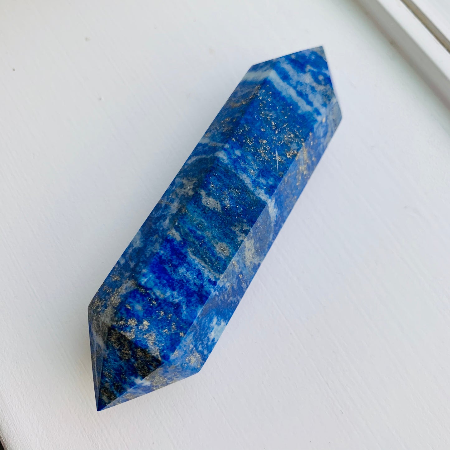 LARGE Double Terminated Lapis Lazuli Crystal Point - Ethereal Haze