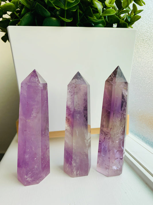 LARGE Single Terminated Amethyst Crystal Point - Ethereal Haze