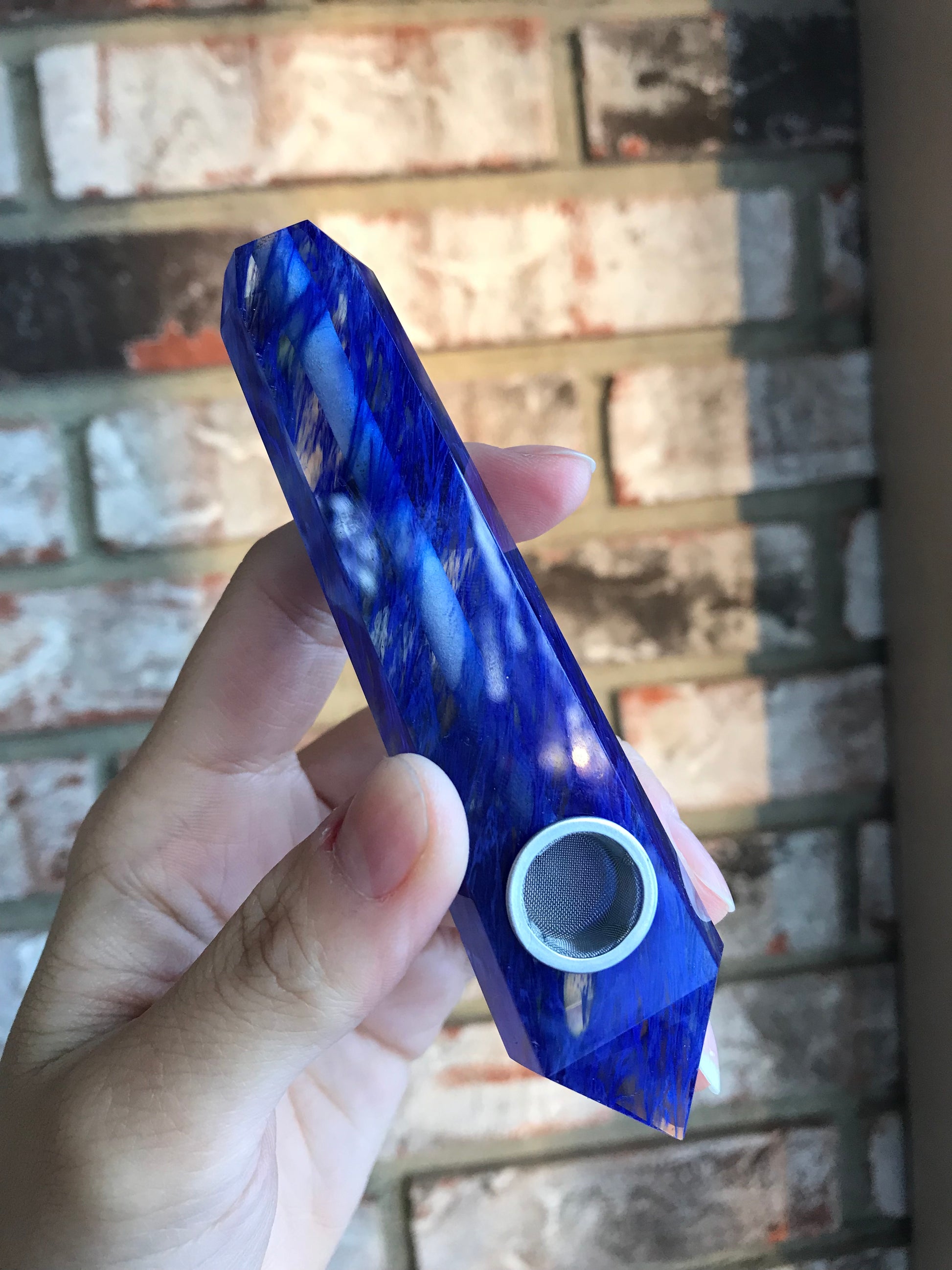 Blue Melting Stone Pipe - Ethereal Haze