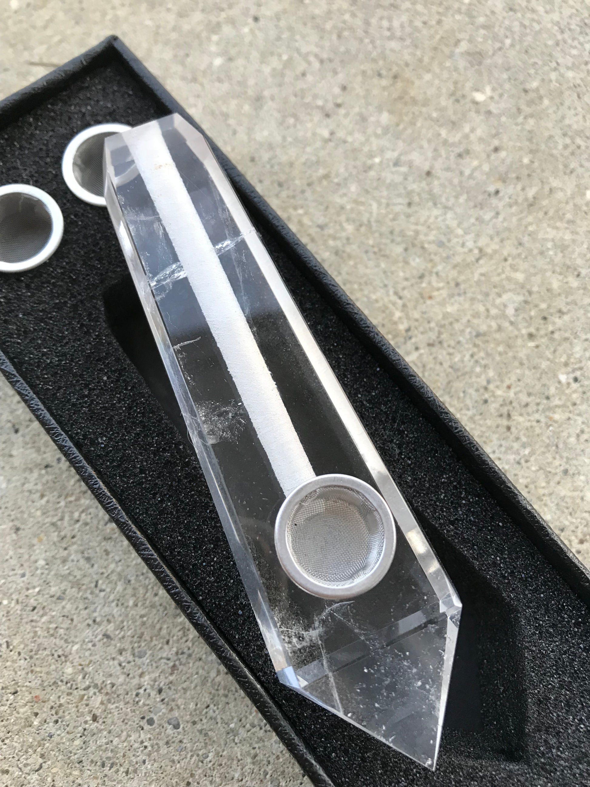 Clear Quartz Pipe - Ethereal Haze