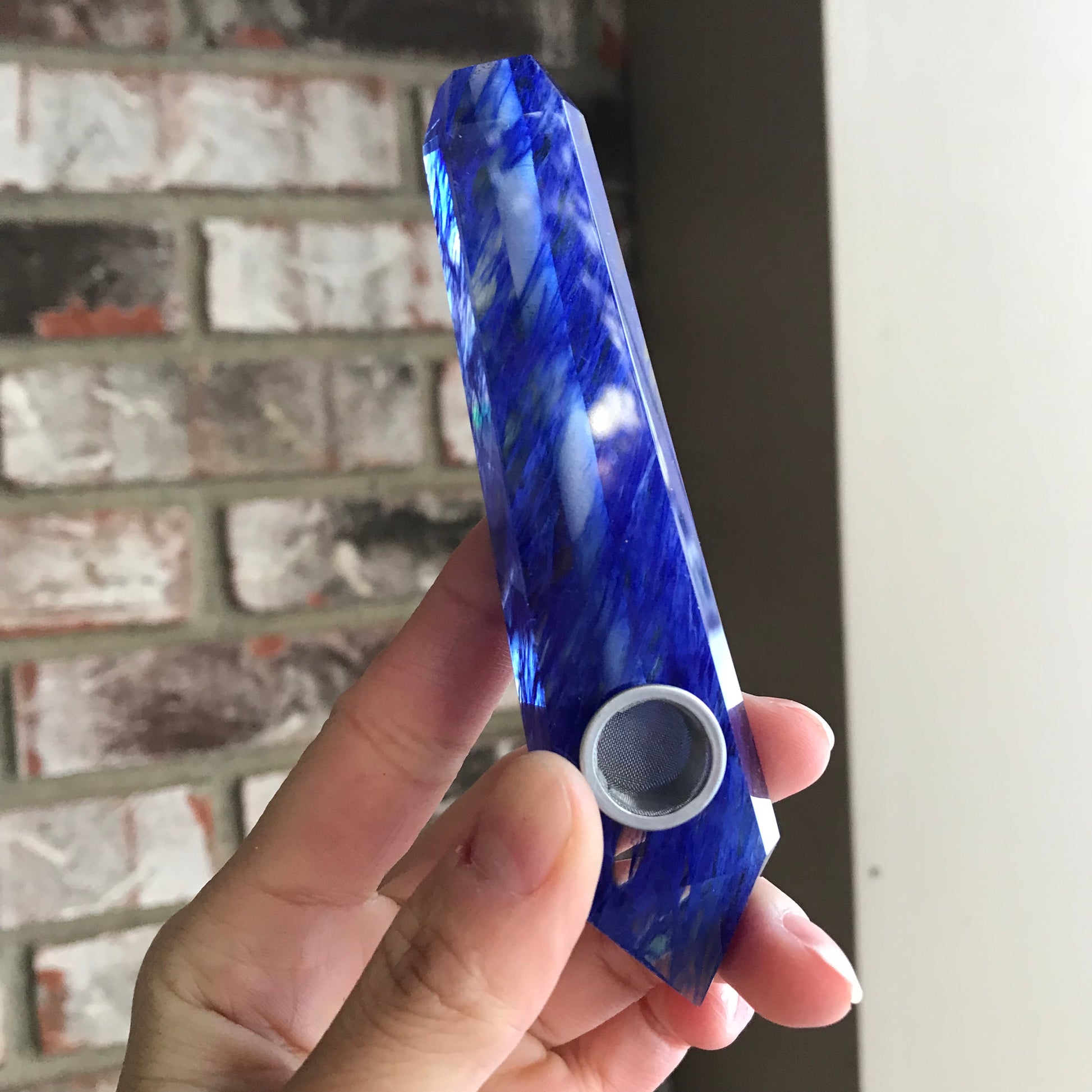 Blue Melting Stone Pipe - Ethereal Haze