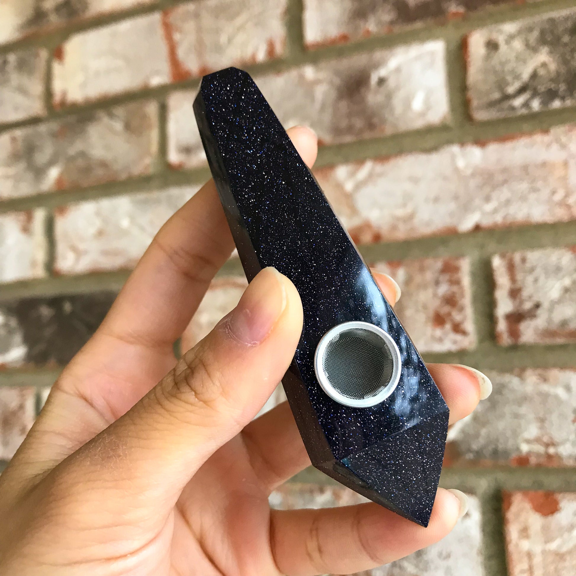 Blue Sand Stone Pipe - Ethereal Haze