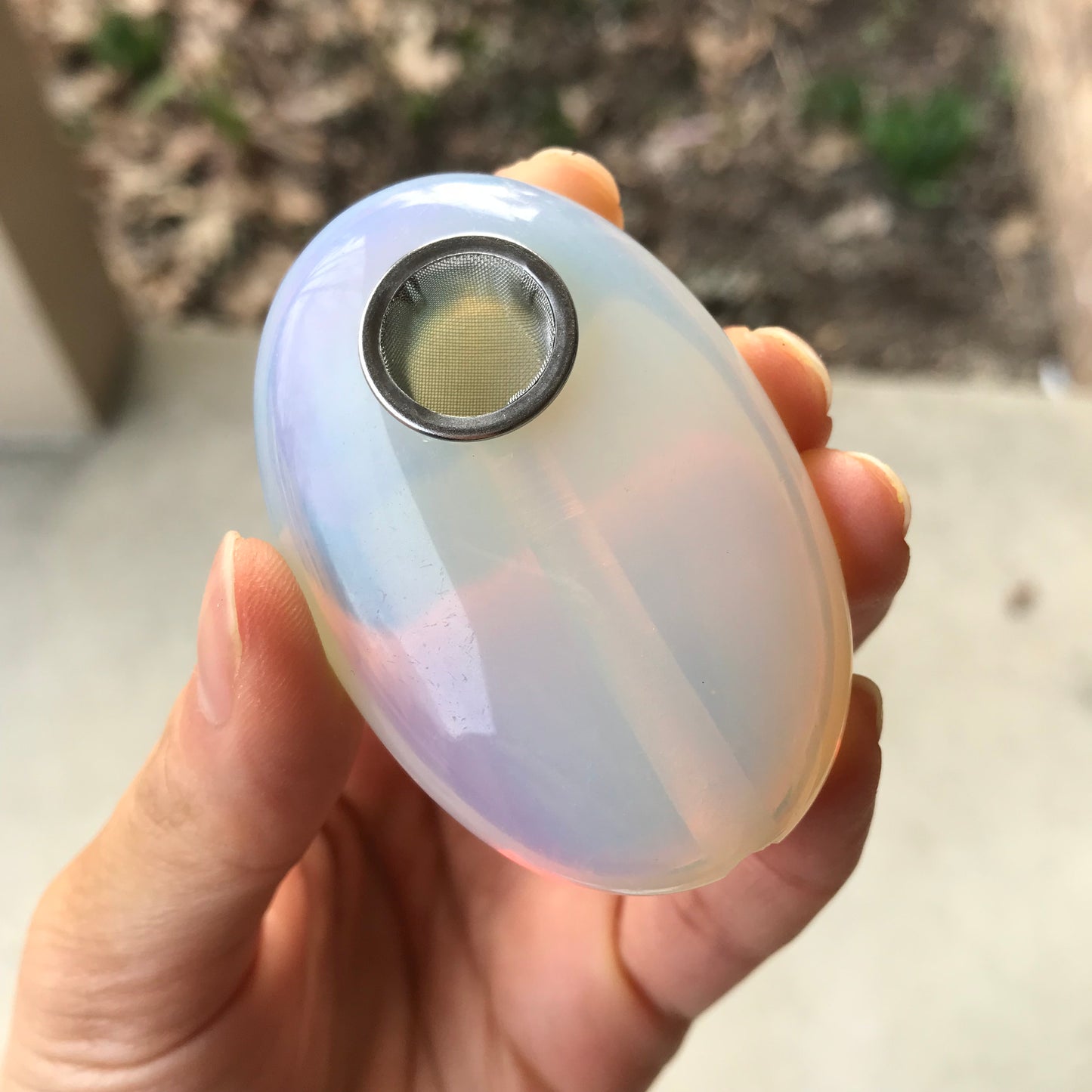 Opalite Oval Pipe - Ethereal Haze