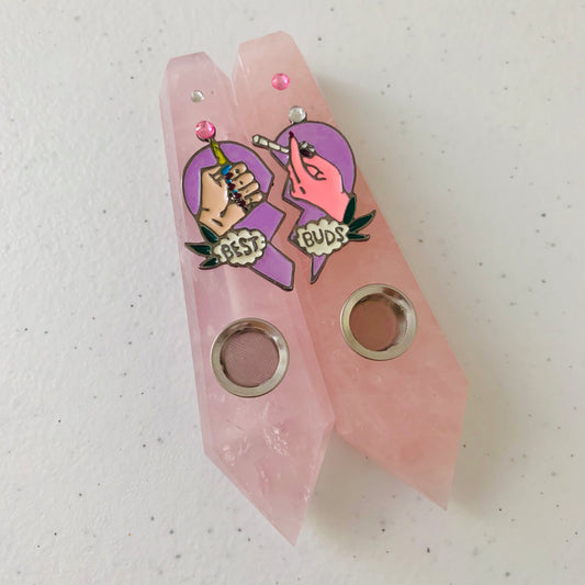 PINK "BEST BUDS" Pipe | *LIMITED EDITION* - Ethereal Haze