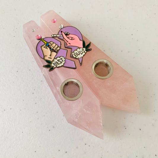 PINK "BEST BUDS" Pipe | *LIMITED EDITION* - Ethereal Haze