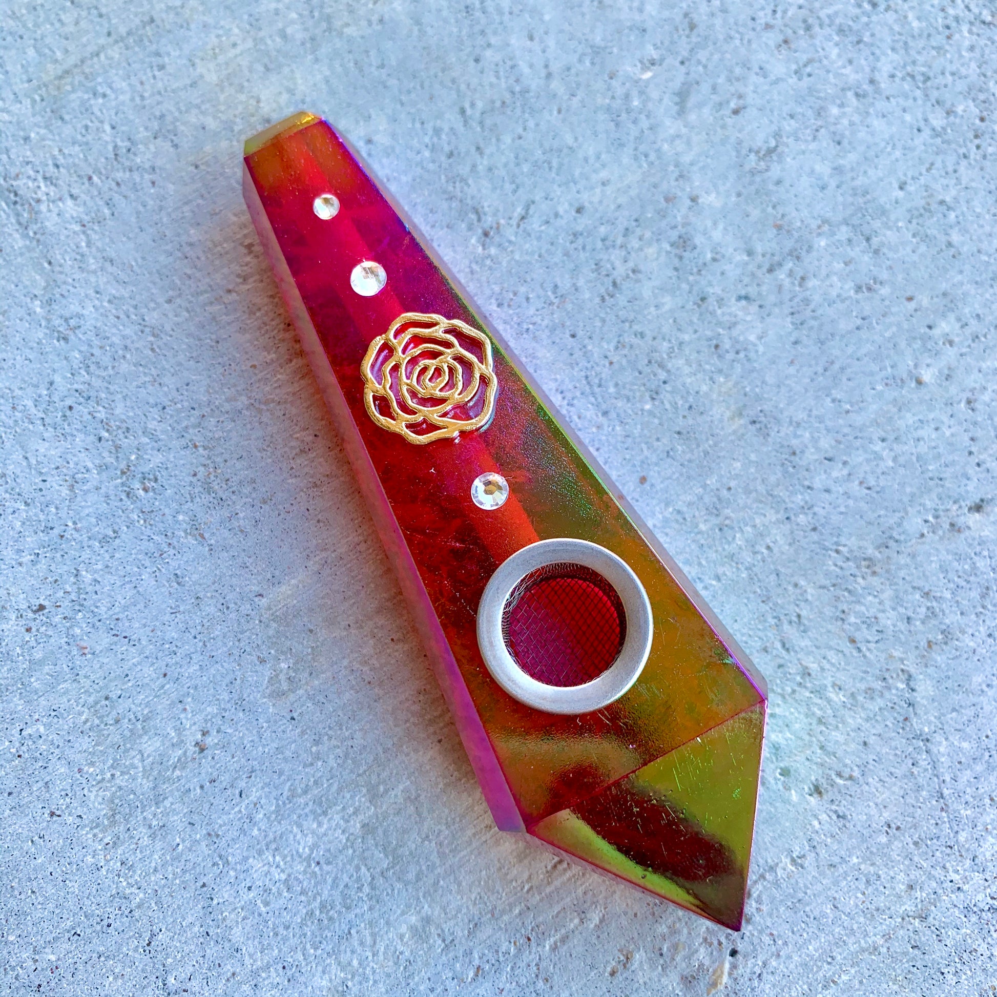 "RED Rosé Quartz" Pipe| **LIMITED EDITION** - Ethereal Haze