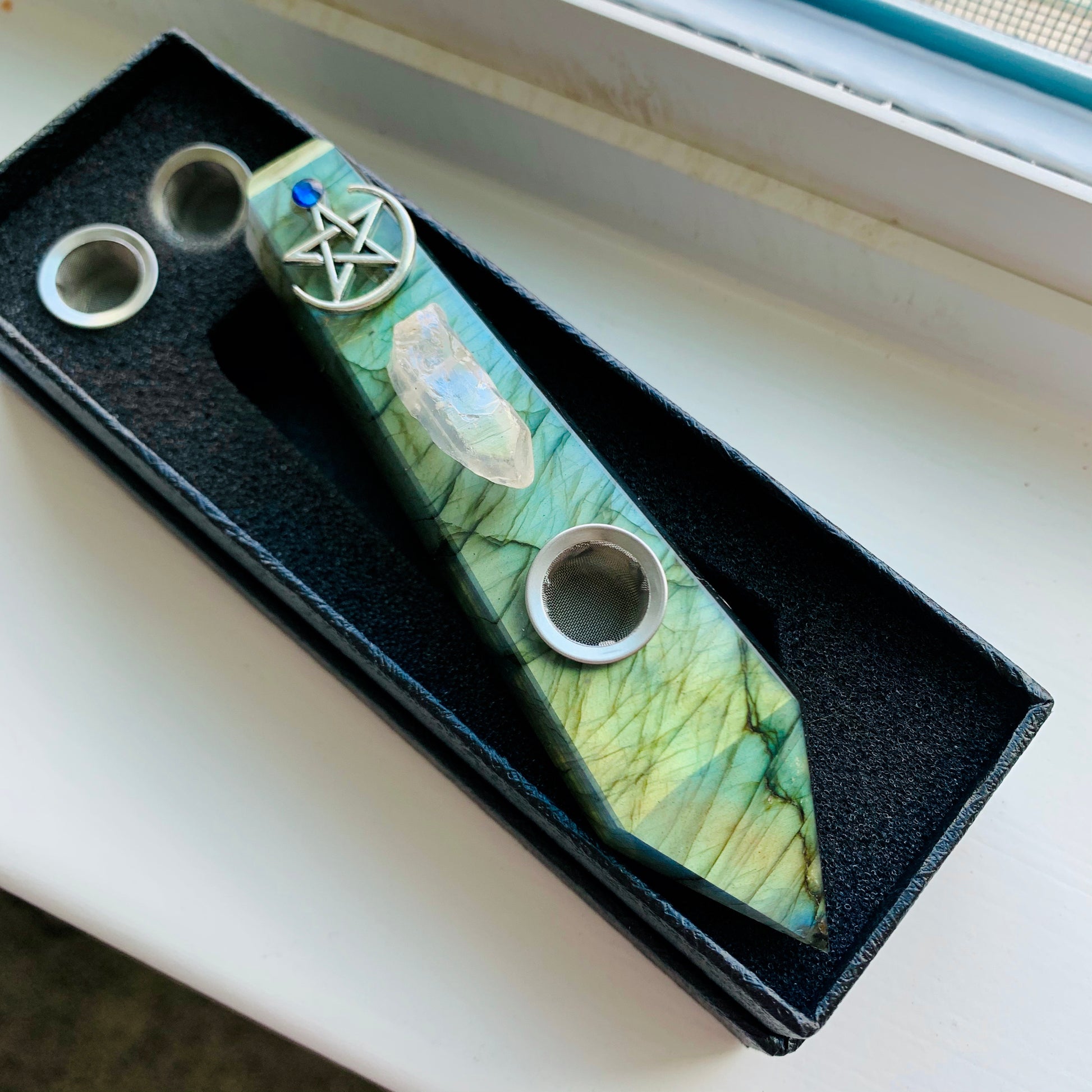 "Sailor Earth"  Labradorite Pipe | **LIMITED EDITION** - Ethereal Haze